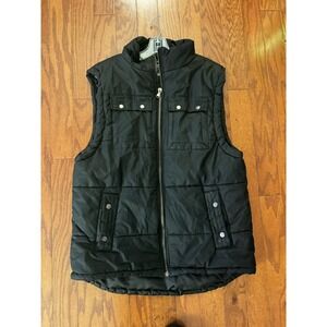 💙PJ Mark Thick Men's Sz L Full Zip‎ Black Puffer Vest Hunting Fishing Hiking